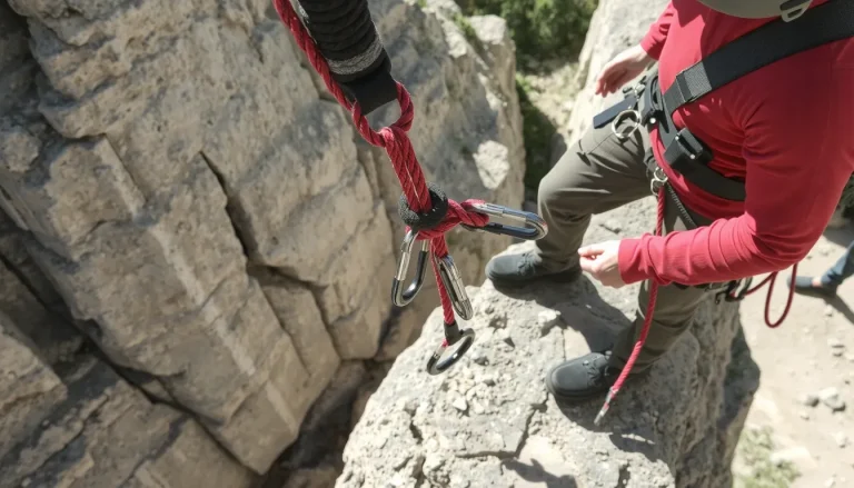 S&rsquo;attacher au relais en escalade : vachage, matériel et techniques